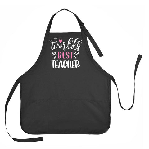 Worlds Best Teacher Apron, Worlds Best Teacher Gift, Gift for Teacher, Best Teacher Apron, Apron for Teacher