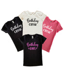 Birthday Crew Shirts for Girls, Birthday Party Group Shirts, Girls Matching Birthday Shirts, Birthday Crew Shirts, Birthday Girl Shirt
