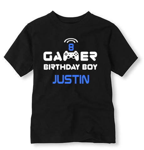 Gamer Birthday Boy Birthday Shirt, Personalized Gamer Birthday Shirt, Custom Gamer Birthday Boy Shirt