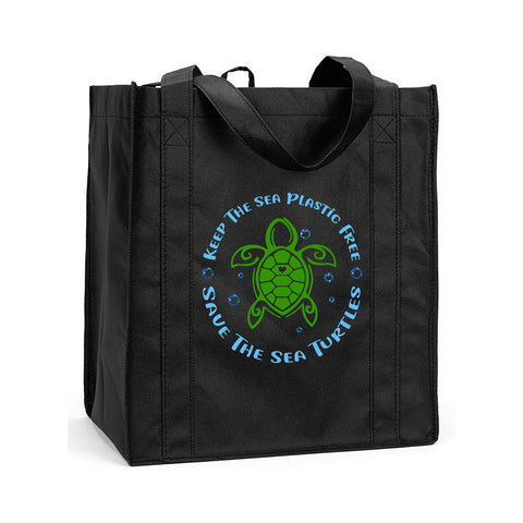 Reusable Save a Turtle Shopping Bag, Sea Turtle Grocery Bag, Save the Sea Turtles Shopping Bag, Reusable Sea Turtle Grocery Bag