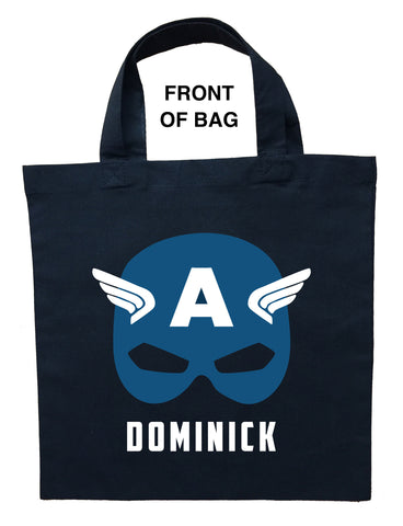Captain America Trick or Treat Bag - Personalized Captain America Halloween Bag