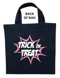 Catwoman Trick or Treat Bag, Personalized Catgirl Bag, Double Sided Catgirl Halloween Bag, Catwoman Halloween Bag