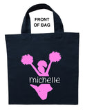Cheerleader Trick or Treat Bag, Personalized Cheerleader Halloween Bag, Cheerleader Loot Bag, Cheerleader Bag