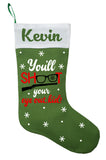 A Christmas Story Christmas Stocking, Personalized and Hand Made Christmas Story Stocking, You'll Shoot Your Eye Out Christmas Stocking
