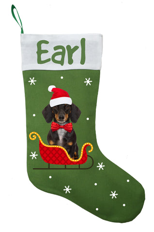 Dachshund Christmas Stocking, Personalized Dachshund Stocking, Sausage Dog Christmas Stocking, Wiener Dog Christmas Stocking