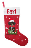 Dachshund Christmas Stocking, Personalized Dachshund Stocking, Sausage Dog Christmas Stocking, Wiener Dog Christmas Stocking
