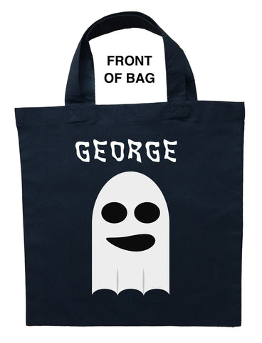 Ghost Trick or Treat Bag - Personalized Ghost Halloween Loot Bag