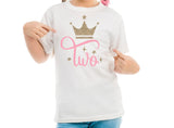 Princess Birthday Shirt, Numbered Birthday Shirt for Girls, Personalized Princess Shirt Ages One to Ten