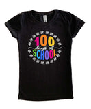 100 Days of School Shirt for Girls, 100 Days of School with Chalk Lines, Girls 100 Days of School Shirt