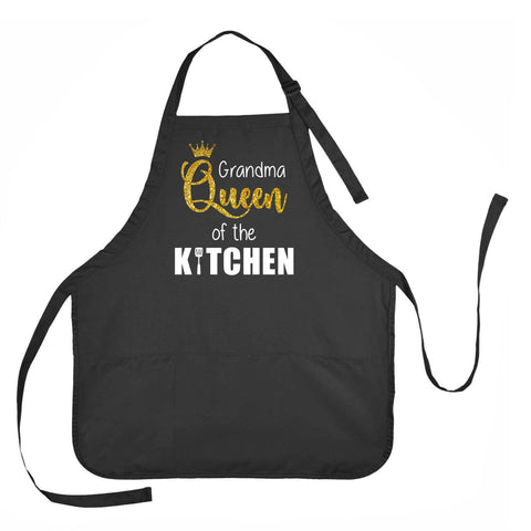 Grandma Queen of the Kitchen Apron, Grandma Queen of the Kitchen Gift, Mother's Day Apron, Apron Gift for Grandma, Grandma Queen of the Kitchen Cooking Apron
