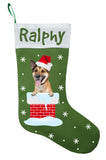 Shepherd Mix Christmas Stocking, Shepherd Mix Cat Stocking, Shepherd Mix Gift