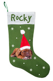 Dogue de Bordeaux Christmas Stocking - Personalized and Hand Made Dogue de Bordeaux Stocking - Green, Red or White