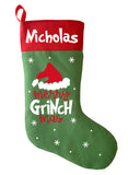 Merry Grinch Mas Christmas Stocking, Grinch Christmas Stocking, The Grinch Christmas Stocking, Grinch Stocking