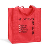 Reusable Shopping Bag, Reusable Food Shopping Bag, Reusable Grocery Bag, Food Checklist Shopping Bag