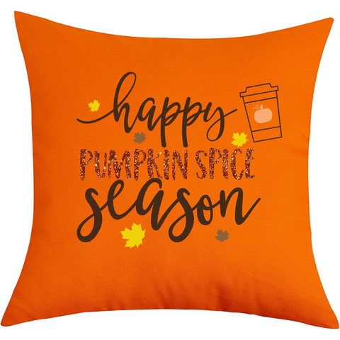 Happy Pumpkin Spice Season Pillow Case, Pumpkin Spice Pillow Case, Pumpkin Spice Pillow Cover