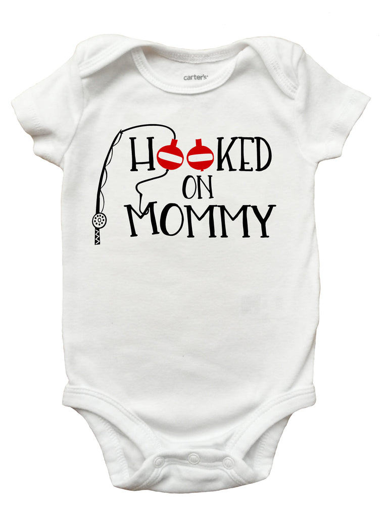 Hooked On Mommy Shirt, Mothers Day Shirt for Boys, Mothers Day Fishing ...