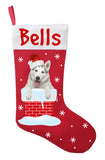 Siberian Husky Christmas Stocking - Personalized and Hand Made Husky Stocking - Green, Red or White