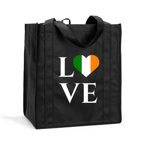 I Love Ireland Shopping Bag, I Love Ireland Grocery Bag, I Love Ireland Resuasable Shopping Tote, I Love Ireland Bag