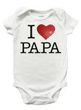 I Love Dad Bodysuit - Fathers Day I Love Dad Romper  (Sizes Newborn - 18 Months)