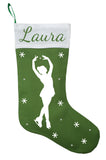 Figure Skater Christmas Stocking, Personalized Figure Skater Stocking, Ice Skater Christmas Stocking, Ice Skater Stocking, Figure Skater Christmas Gift