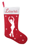Figure Skater Christmas Stocking, Personalized Figure Skater Stocking, Ice Skater Christmas Stocking, Ice Skater Stocking, Figure Skater Christmas Gift