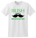Irish I Had a Mustache Children's T-Shirt, St. Patricks Day Irish Shirt for Kids