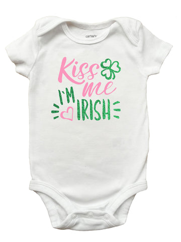 Kiss Me I'm Irish Girls Shirt, St Patricks Day Shirt for Girls, Kiss Me I'm Irish Shirt