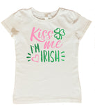 Kiss Me I'm Irish Girls Shirt, St Patricks Day Shirt for Girls, Kiss Me I'm Irish Shirt