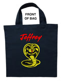 Cobra Kai Trick or Treat Bag, Personalized Cobra Kai Halloween Bag, Cobra Kai Bag, Cobra Kai Loot Bag