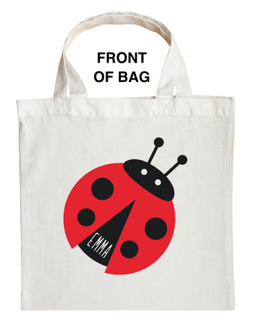 Ladybug Trick or Treat Bag, Personalized Ladybug Halloween Bag