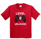 Gamer Birthday Boy Birthday Shirt, Level Unlocked Birthday Shirt