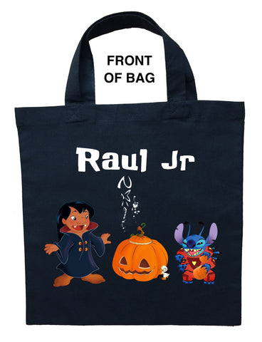 Lilo and Stitch Trick or Treat Bag, Personalized Lilo and Stitch Halloween Bag