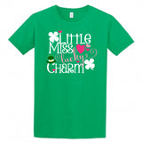 Little Miss Lucky Charm Children's T-Shirt, St. Patricks Day Shirt for Kids