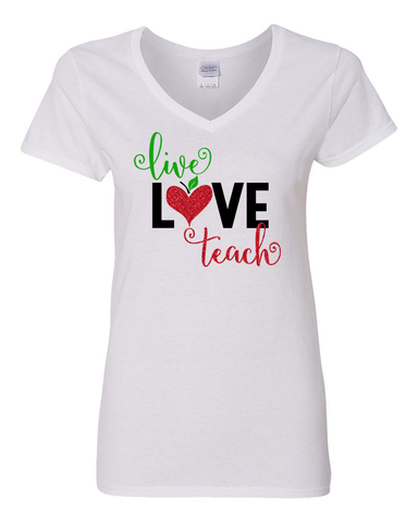 Live Love Teach Shirt, Teacher Appreciation Gift, Shirt for Teachers
