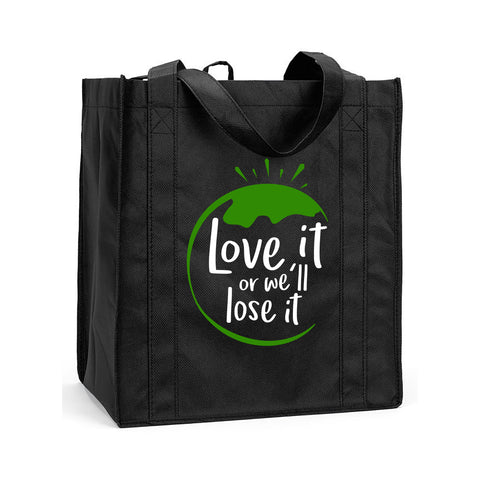 Love It Or We'll Lose It Reusable Shopping Bag, Love the Earth Shopping Bag, Reusable Earth Bag, Reusable Shopping Bag, Love the Earth Reusable Shopping Bag