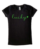 Lucky St Patricks Day Shirt, Girls St Patricks Day Shirt, Lucky Shirt