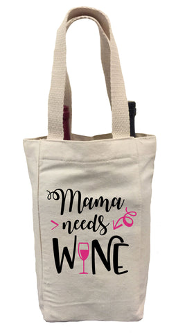 Mother's Day Wine Gift Bag, Mama Needs Wine Gift Bag