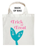 Mermaid Trick or Treat Bag, Personalized Mermaid Halloween Bag, Mermaid Loot Bag