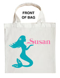 Mermaid Trick or Treat Bag, Personalized Mermaid Halloween Bag, Mermaid Loot Bag