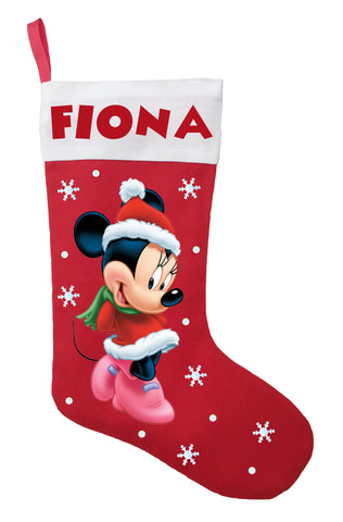 Minnie Mouse Christmas Stocking - Personalized and Hand Made Minnie Mouse Christmas Stocking