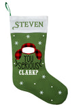 Clark Christmas Stocking - Personalized and Hand Made National Lampoons Christmas Stocking