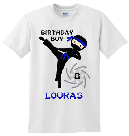 Ninja Birthday Shirt, Personalized Ninja Birthday Shirt with Name and Age