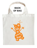 Olaf Trick or Treat Bag, Personalized Olaf Halloween Bag, Custom Olaf Halloween Bag
