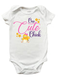One Cute Chick Easter Shirt, Chick Easter Shirt for Girls, Girls Easter Onesie