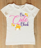 One Cute Chick Easter Shirt, Chick Easter Shirt for Girls, Girls Easter Onesie