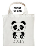 Panda Bear Trick or Treat Bag, Panda Halloween Bag, Custom Panda Bear Bag, Custom Panda Bear Loot Bag