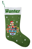 Paw Patrol Christmas Stocking - Personalized and Hand Made Paw Patrol Christmas Stocking
