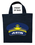 Pilot Trick or Treat Bag, Airline Pilot Halloween Bag, Pilot Loot Bag, Pilot Candy Bag