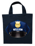 Police Officer Trick or Treat Bag - Personalized Policeman Halloween Bag