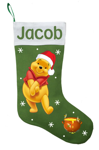 Winnie the Pooh Christmas Stocking, Custom Winnie the Pooh Stocking, Winnie the Pooh Christmas Present